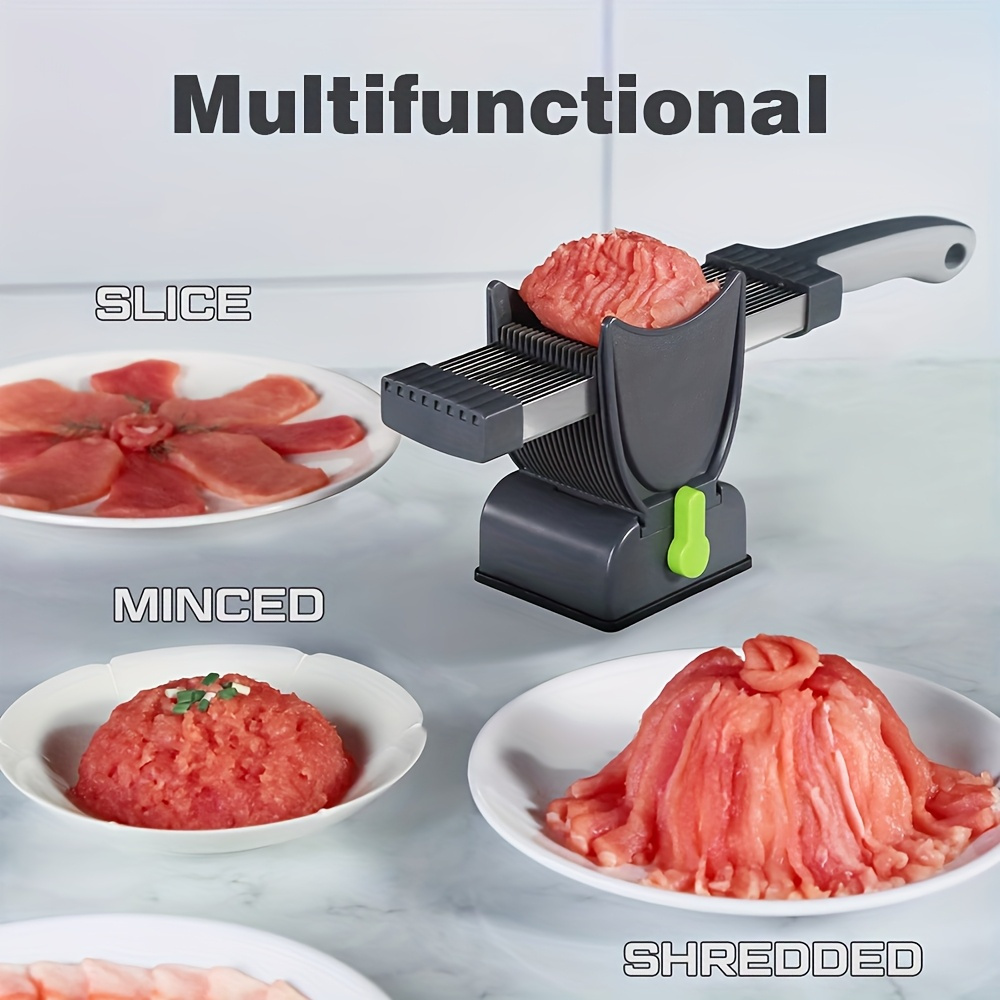 manual meat grinder set abs kitchen meat cutter suitable for beef salmon lamb vegetables no charging required battery free suitable for cooking grilling hot dishes Product details 1