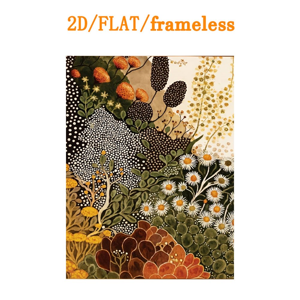 TEMU 2d Flat, 2d Flat, 2d Flat 1pc Frameless Canvas Poster, Abstract Plant Poster, Art Deco Canvas Painting, Birthday Gift, Living Room, Bedroom,