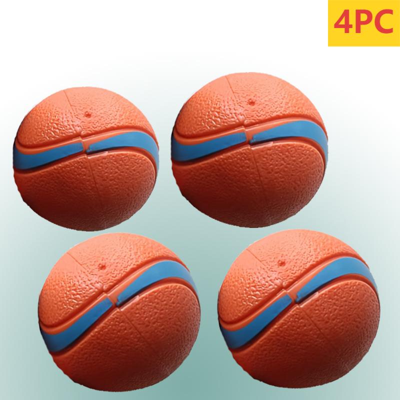 4pcs Dog Elastic Bite-resistant Play Balls! Includes Sound-making Self-entertainment Model, Bite-resistant Tennis Balls, Can Chew And Train Dogs, Interactive Play , Without Battery