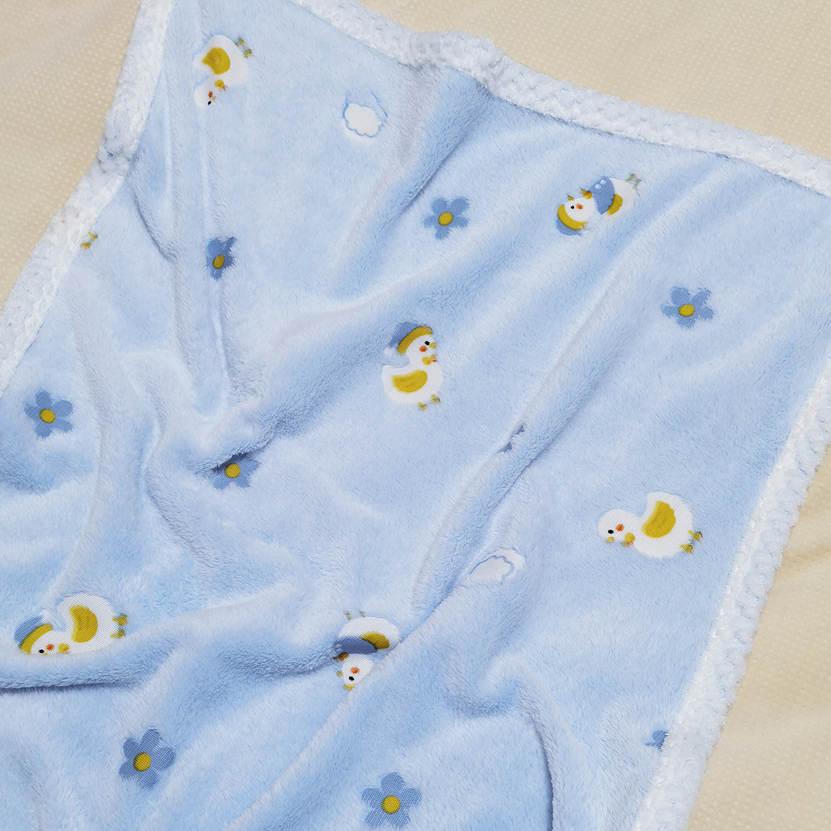 Baby Blanket Duck Pattern Soft and Comfortable Single Side Thin Type