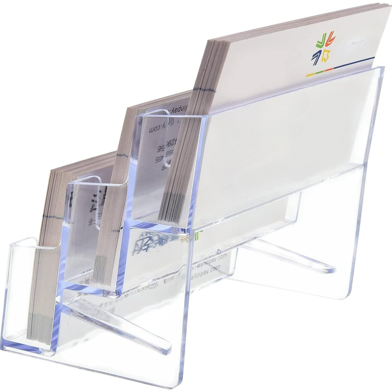 

Acrylic Card Stand Organizer With , To Hold Up To 180 Cards, Office Display.