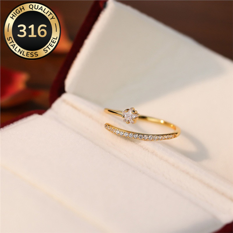 TEMU 1pc Fashionably Easy Pentagram Ring - A Retro Luxury Open For Finger, Versatile For Daily Wearing - An Ideal Gift For Birthdays, Anniversary