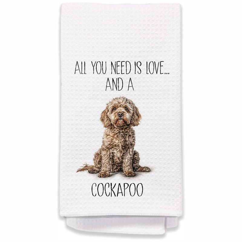 

1pc Towel, Bathroom Cockapoo Dog Towel, Cockapoo Towel, Dog Mom , Oversized Towel 18 * 26in