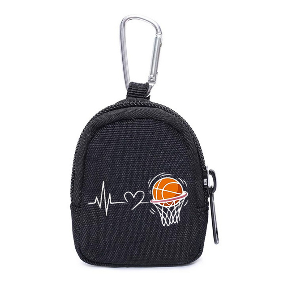 TEMU 1pc Basketball Going Through A Hoop Men's Wallet With Keychain, Zipper Coin Pocket, Wallet For Professionals