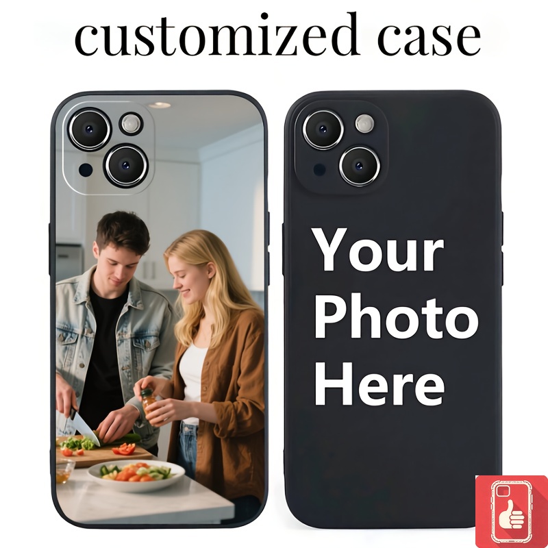 TEMU Coque de téléphone : Coque personnalisable DIY avec photo de couple , étui de -chute compatible avec iPhone 18/17/16/15/14/13/12/11 Pro