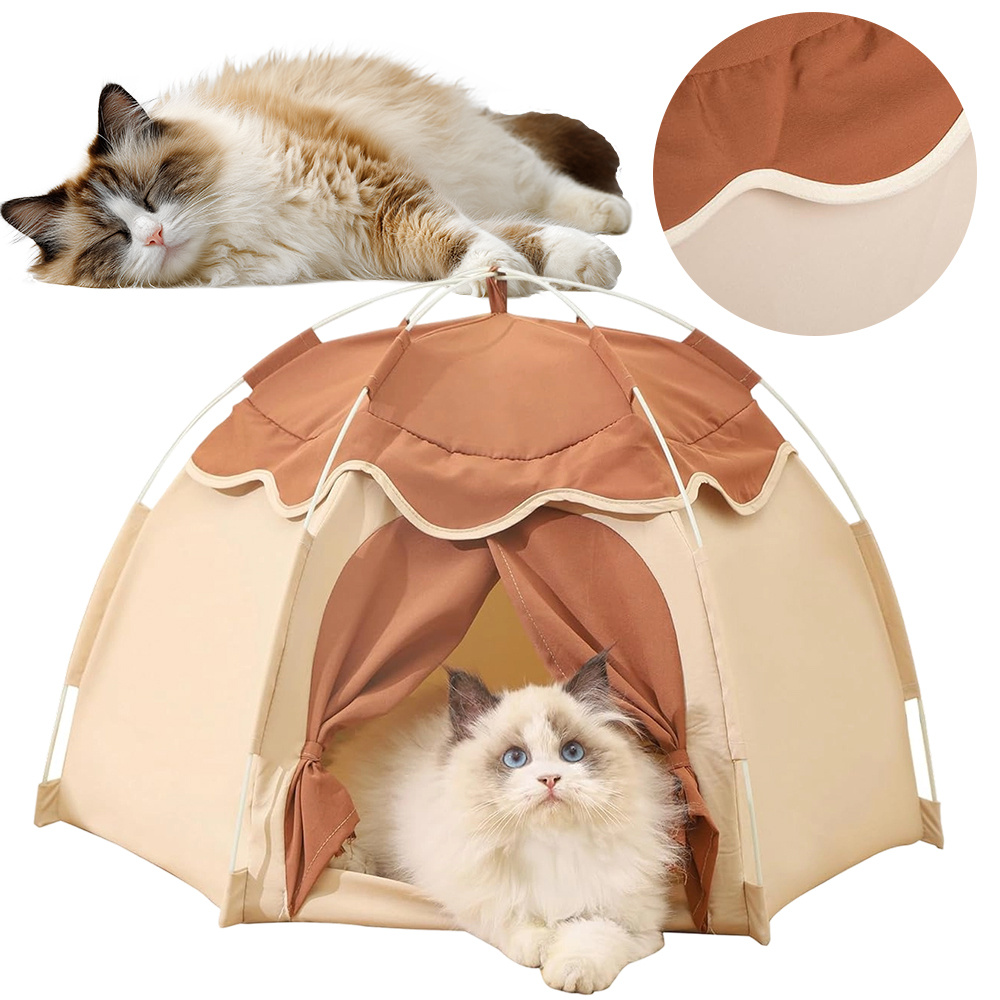 Pop-up Cat And Dog Room Hexagonal Design With Soft Cushion For Living Room