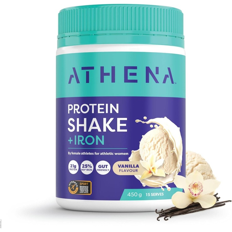 Vanilla Flavour Protein Shake+ Iron Powder 450 g, Daily Protein Supplement, Vanilla Protein Powder, Supplement Powder, Bioavailable Iron, Busy Professionals, Athletes And Trainers