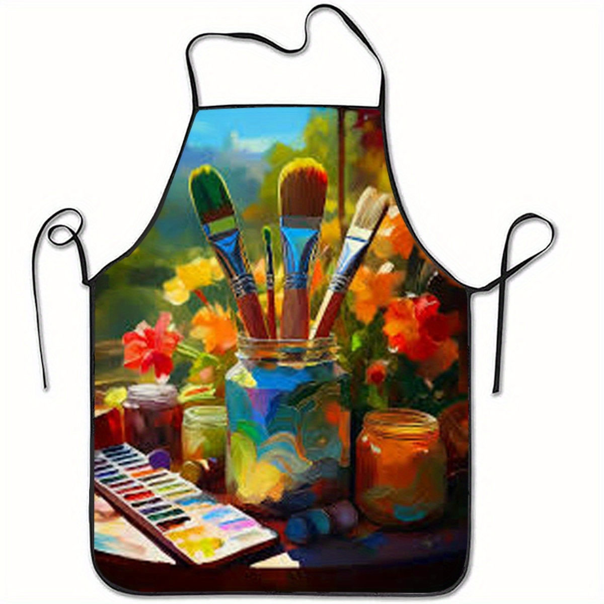 TEMU 1pc And Kitchen Apron - Easy-to-clean Apron, Suitable For Cooking, Baking, Painting, Gardening - Suitable For Art Studios And Home Apparel,