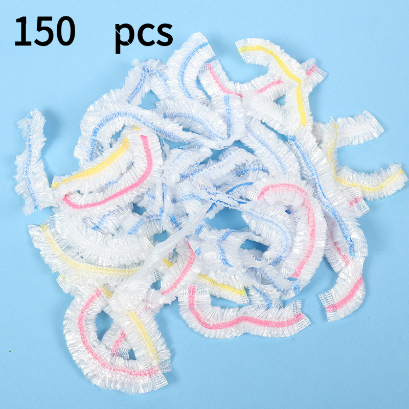 TEMU 150pcs Set Of Disposable Food-grade Elastic Bowl Covers- Colorful, Stretchable, Leak-proof, And Dust-proof; Suitable For Fridge And Microwave;