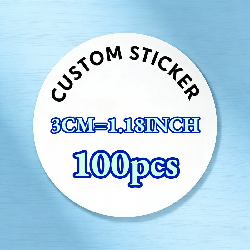 TEMU 1.18/1.57/1.97/2.36/2.76/3.15/3.54/3.94 Inches, Custom Personalized Logo Stickers, High-quality Waterproof Round Stickers, Suitable For Various