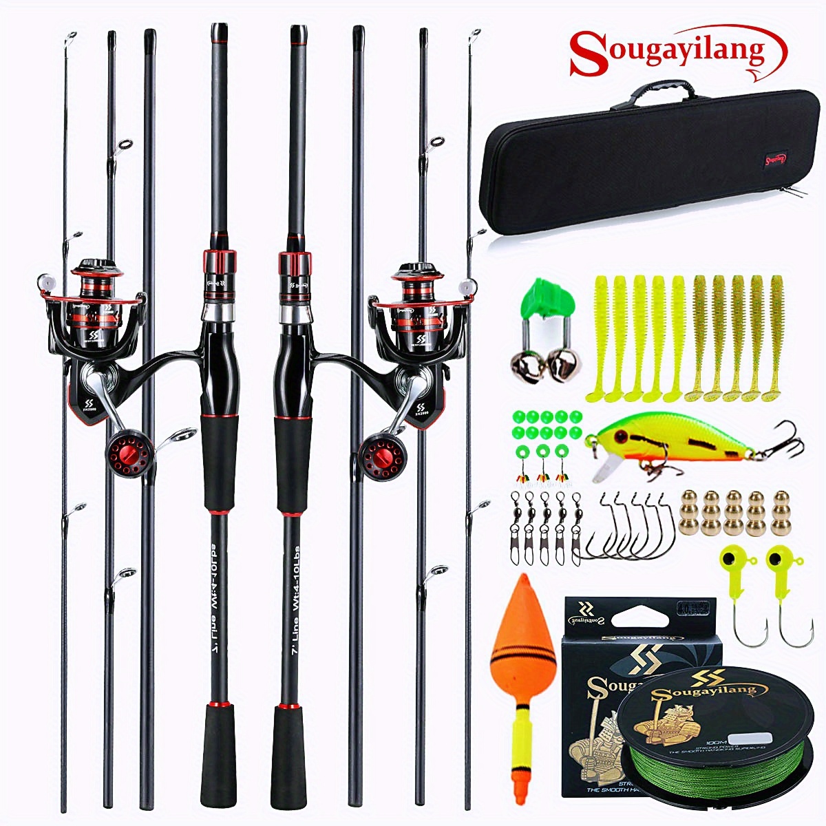 Spinning Reel Combo Light Up Fishing Pole At Walmart And Reel