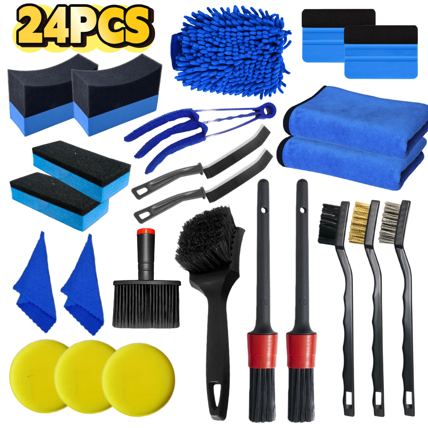 A Complete Set of Car Cleaning and Maintenance Too...