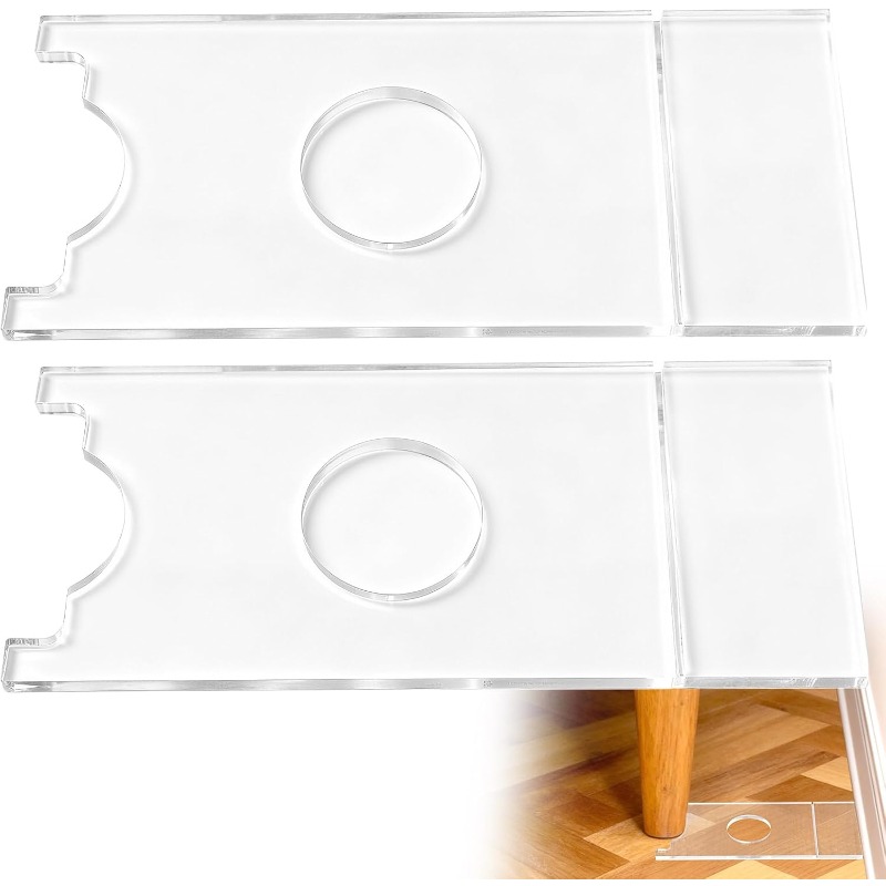 Clear Couch Stoppers To Prevent Sliding, Headboard & Bed Spacer (2-pack) – Wall Protector From Furniture, Fire Prevention & Outlet Space Saver