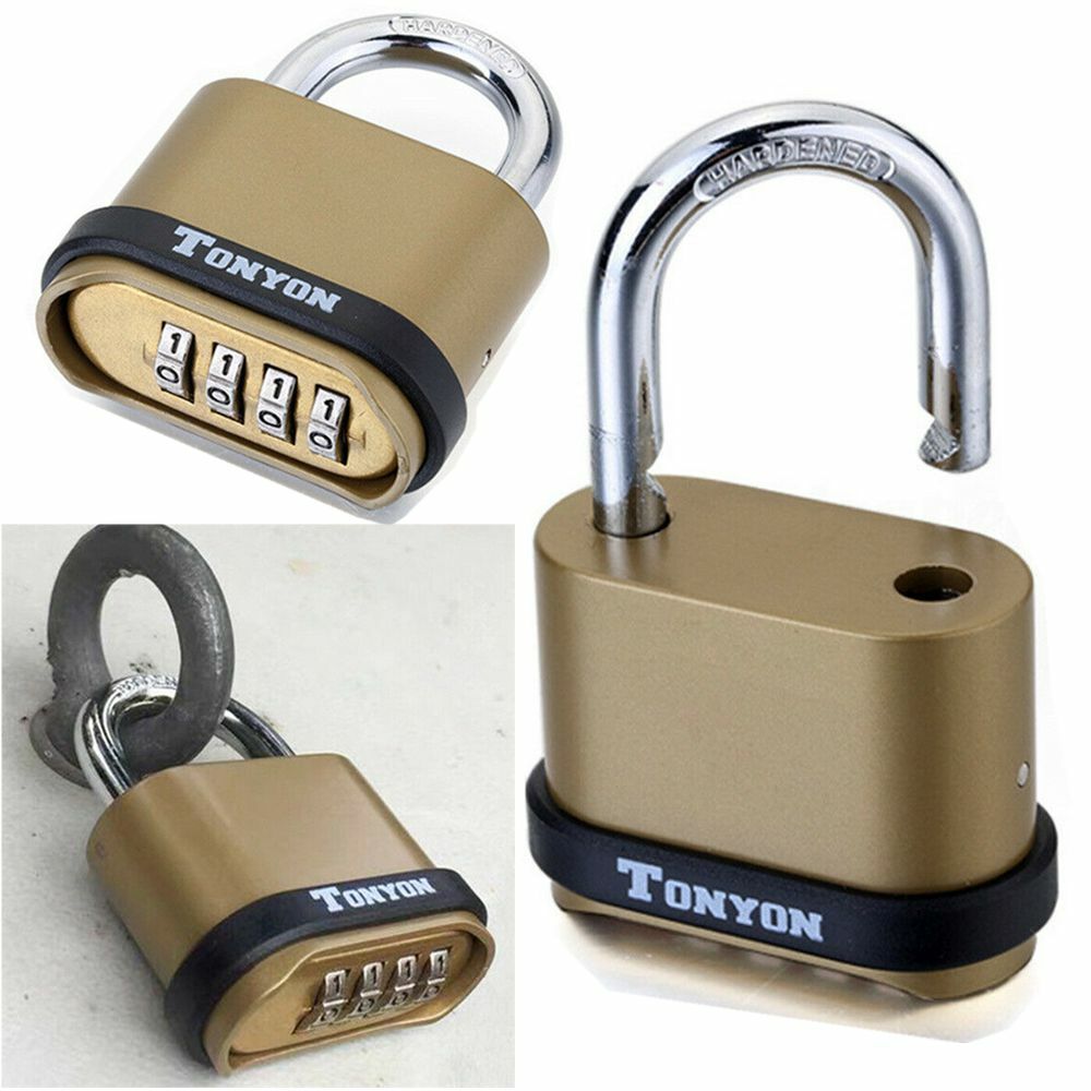 2pcs 4 Digit Padlock Padlock Number Combination Hard Gifts