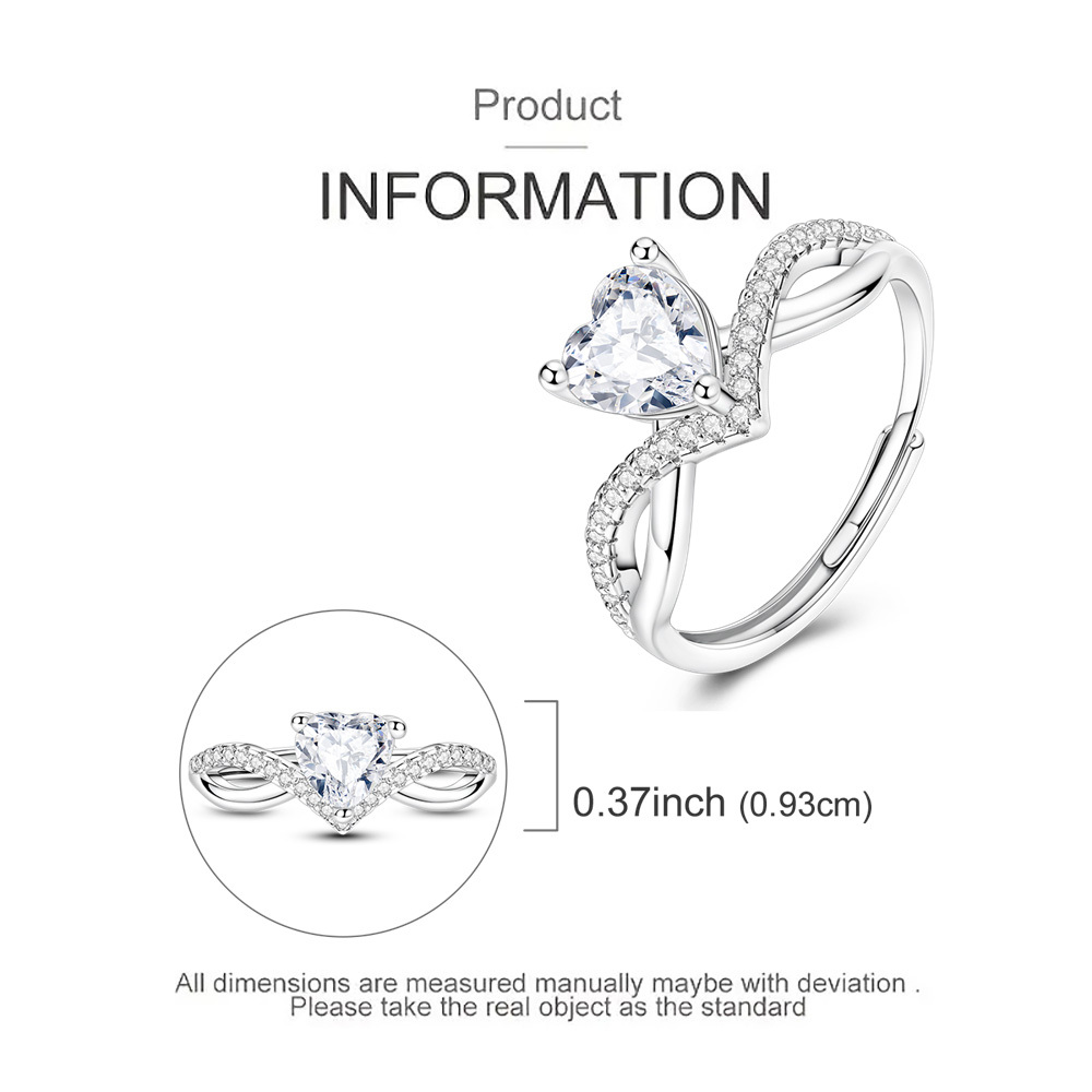 Women's Hypoallergenic Elegant Open Ring, Personalized Gift