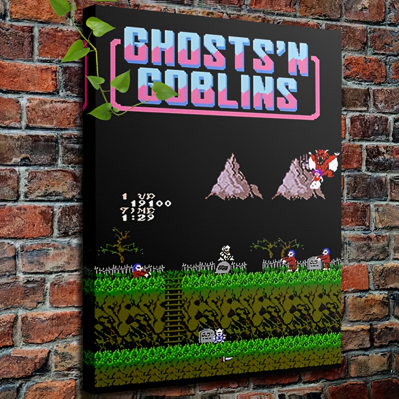 gerahmtes klassisches retro videospiel poster - nostalgische arcade kunst