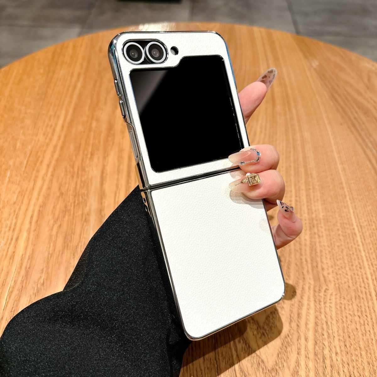 Phone Case: Tax-free Luxury Electroplated Frame Texture Full Coverage Shockproof Anti-scratch Minimalist Slim Protective Case For /flip4/flip5/flip6/ And Fold3/fold4/fold5/fold6