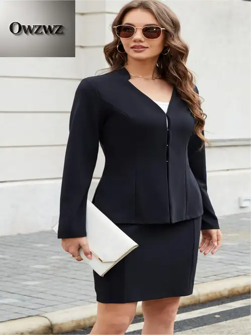 black skirt suit sold on Temu United States black skirt suit sold on Temu United States