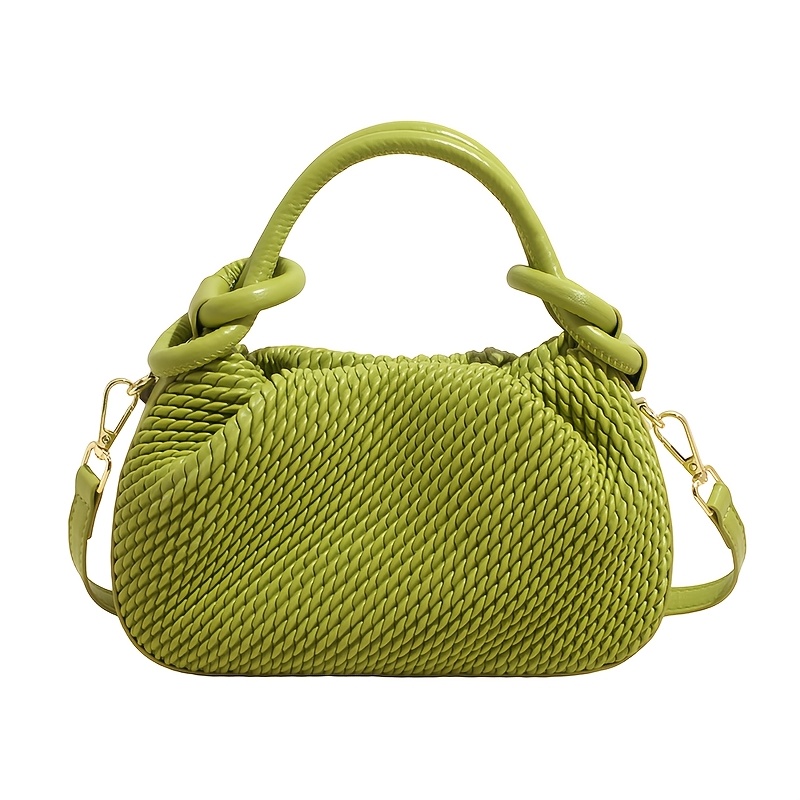 TEMU Bolso de para mujer, bolso de de tamaño con diseño plisado de , adecuado para ir al trabajo, salidas y vacaciones. Equipado con una correa de