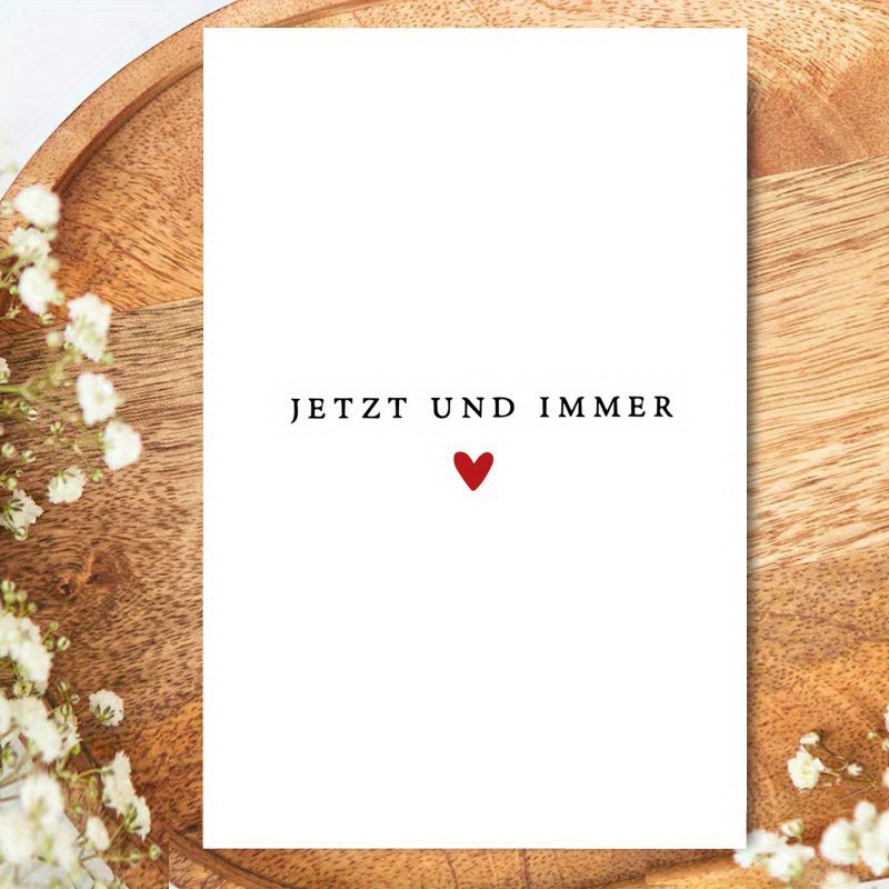 TEMU 1pc Humorous German Valentine's Day Card, Suitable As A Winter Gift, Perfect For Spring Weddings And Anniversaries, Ideal Present For Husband,