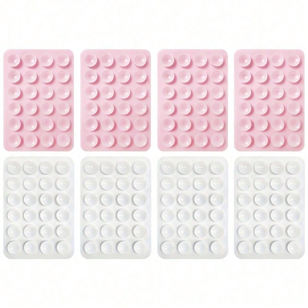 TEMU Juego de 8 piezas, Soporte para teléfono con de silicona, Base adhesiva para la mayoría de los teléfonos, Soportes para dedos para selfies y