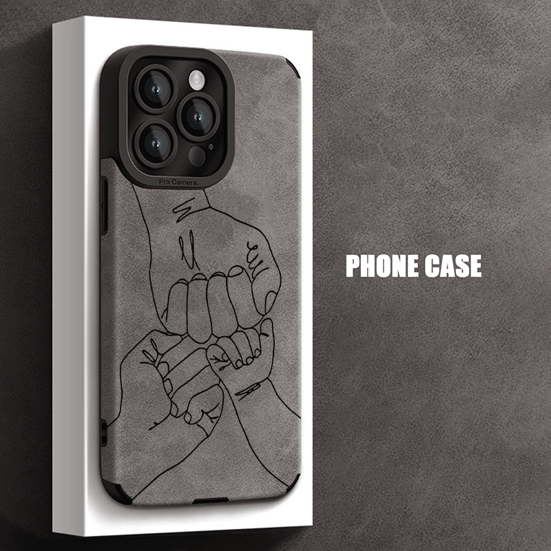 TEMU Phone Case: Fashionable Family Of 3 Bump Pattern Phone Case Suitable For Gift To Girlfriend, Boyfriend, Friend Or Yourself For Iphone 17/14