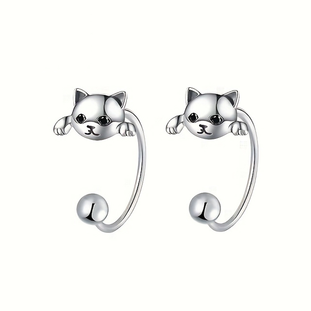 TEMU Boucles d'oreilles clous chat et facile à pour femmes, cadeaux de bijoux pour fêtes et vacances
