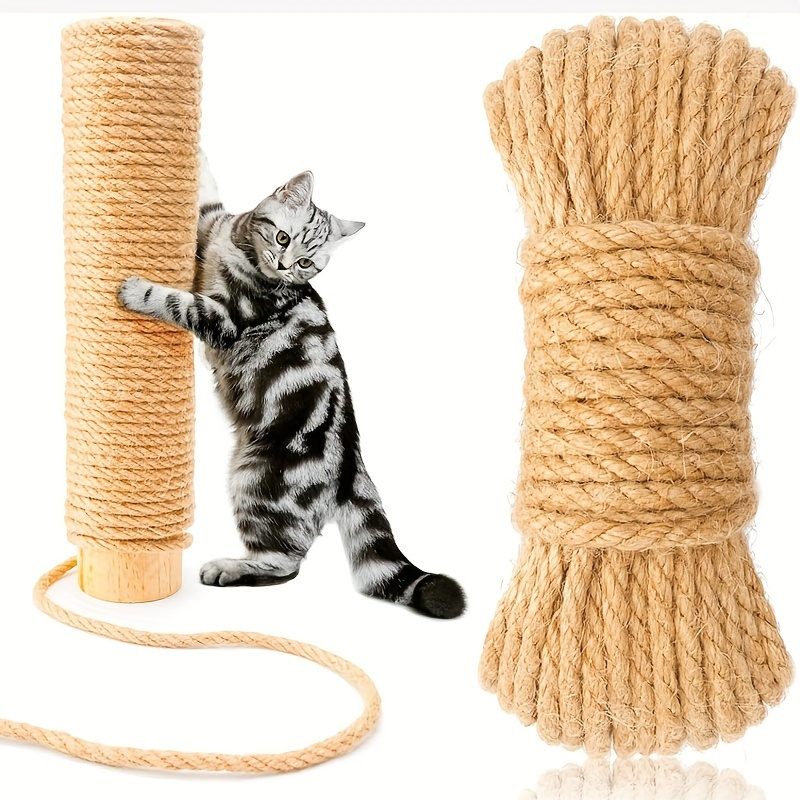 natural jute cat scratching post replacement rope Temu
