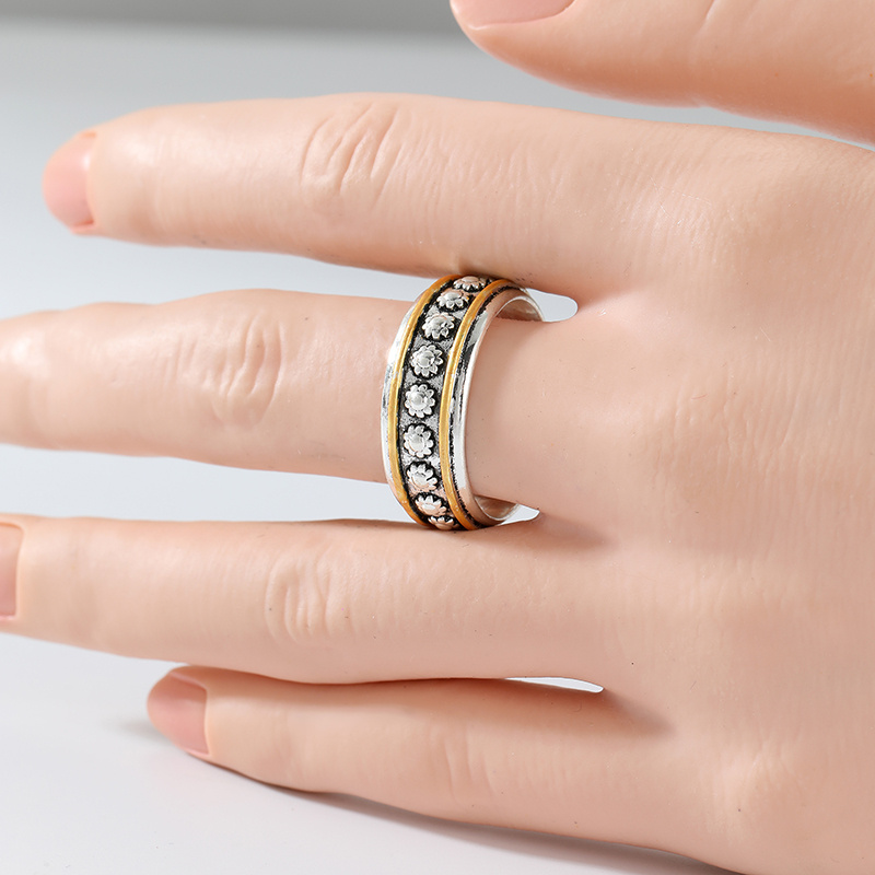 Bohemian-style Vintage Print Pattern Ring