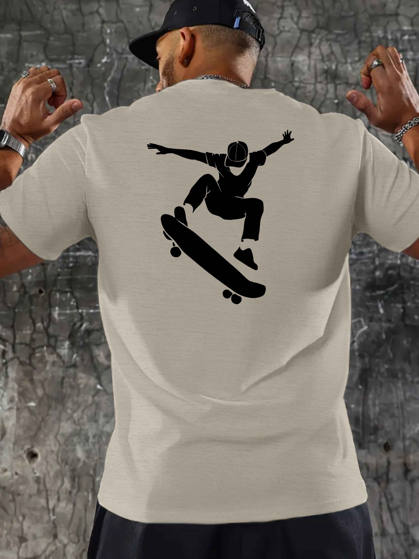 camiseta talla hombre silueta patinador Temu Ecuador