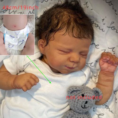 1pc realistic 48cm 19inch doll soft vinyl full body bebe girl bath toy perfect gift for