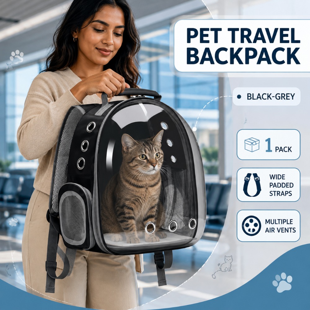 TEMU Large-sized Pet Travel Backpacks Are By Cats, Dogs, And Small Animals, Capsule Cat Backpacks, Cushion Belts And Multiple Vents, And Portable Pet