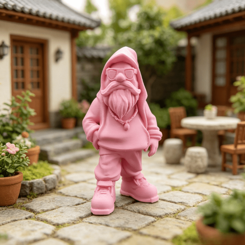 TEMU Streetwear Themed Ornament, Cool Hip-hop Style Courtyard Decor, Featuring Sunglasses And Hoodie Design, Suitable For Outdoor Decorations, Ideal