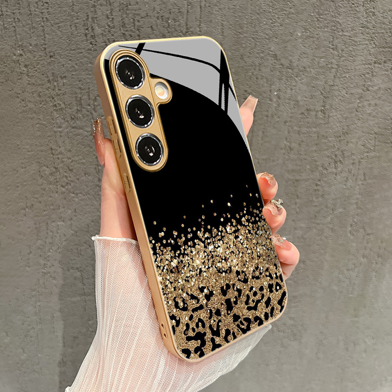 TEMU Phone Case: Shimmering Pattern Glass Phone Case For S25/s25 Ultra/s25 Plus/s25 Edge/s24/s24 Fe/s24 Ultra/s23/s23 Ultra/s22/s21/s21