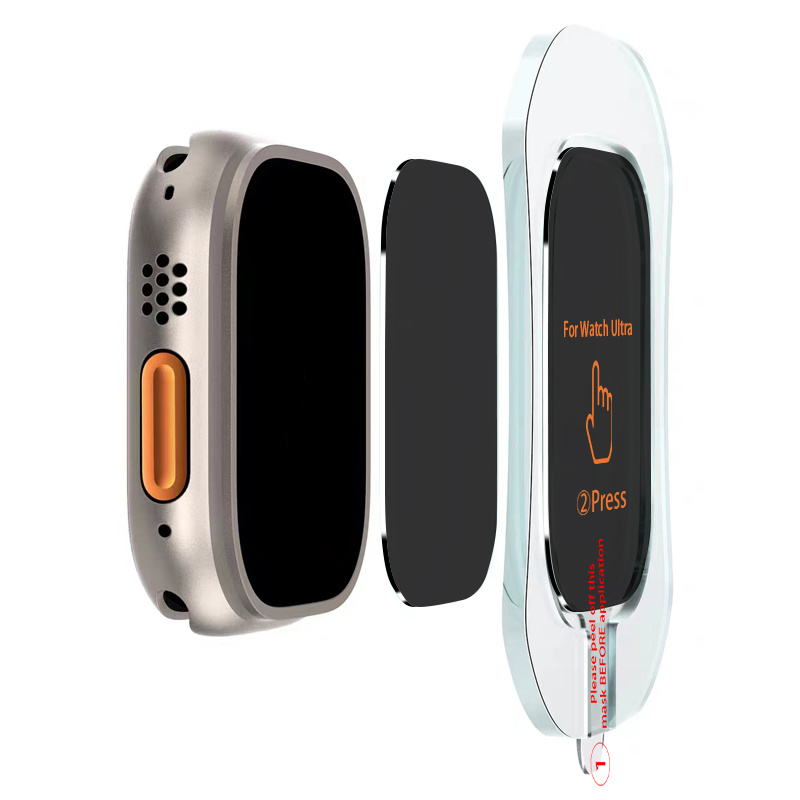 E-shop 5er-Pack Sichtschutz--Spionage-Displayschutz aus gehärtetem Glas, passend für Apple Watch Ultra 2, HD-klarer Uhren-Displayschutz mit