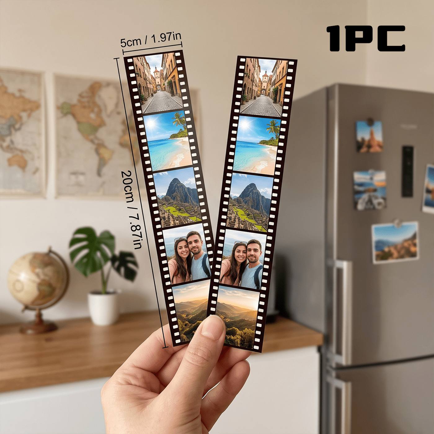 TEMU Imanes de nevera con fotos a todo color personalizados, diseño de tiras de fotos, impresión de fotos personalizada, decoración de nevera de