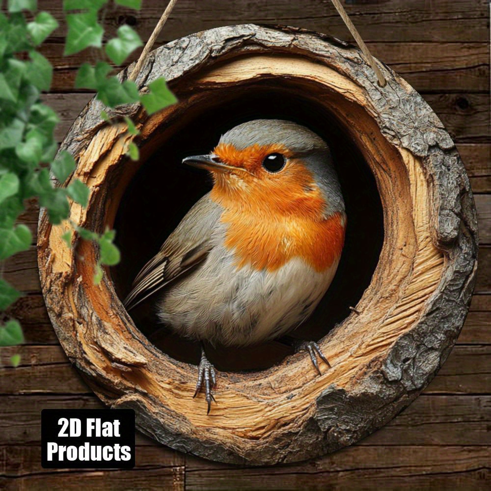 E-shop 2D-Flach, . Rundes Holz-Wandschild mit -Motiv – Künstlich, geeignet für Zuhause, Küche, Bauernhaus, Café-Dekor mit englischem Text & ,