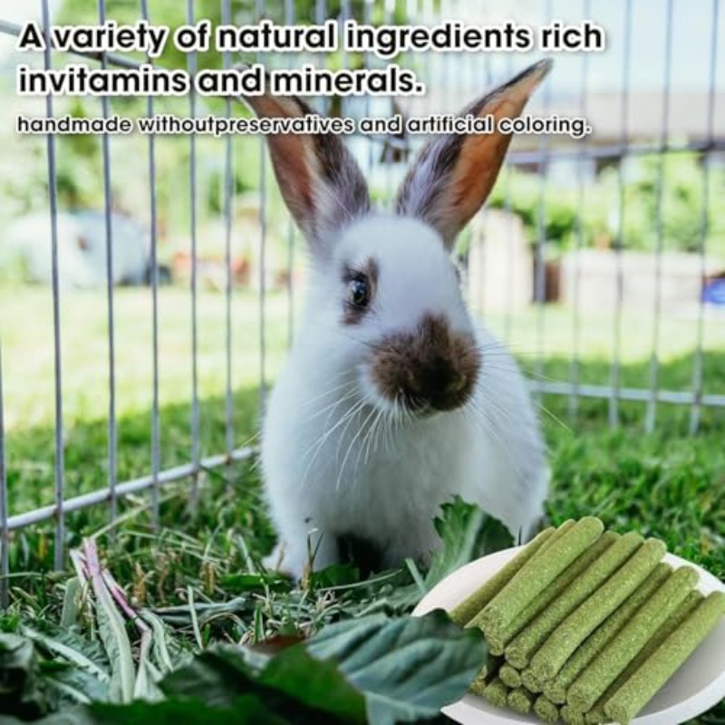 25pcs Rabbit Chew Toys, Timothy Grass Sticks, Rabbit Toys-Grinding Sticks, Suitable for Rabbits, Hamsters, Chinchillas, And Other Rodent Pets of Ideal Snacks