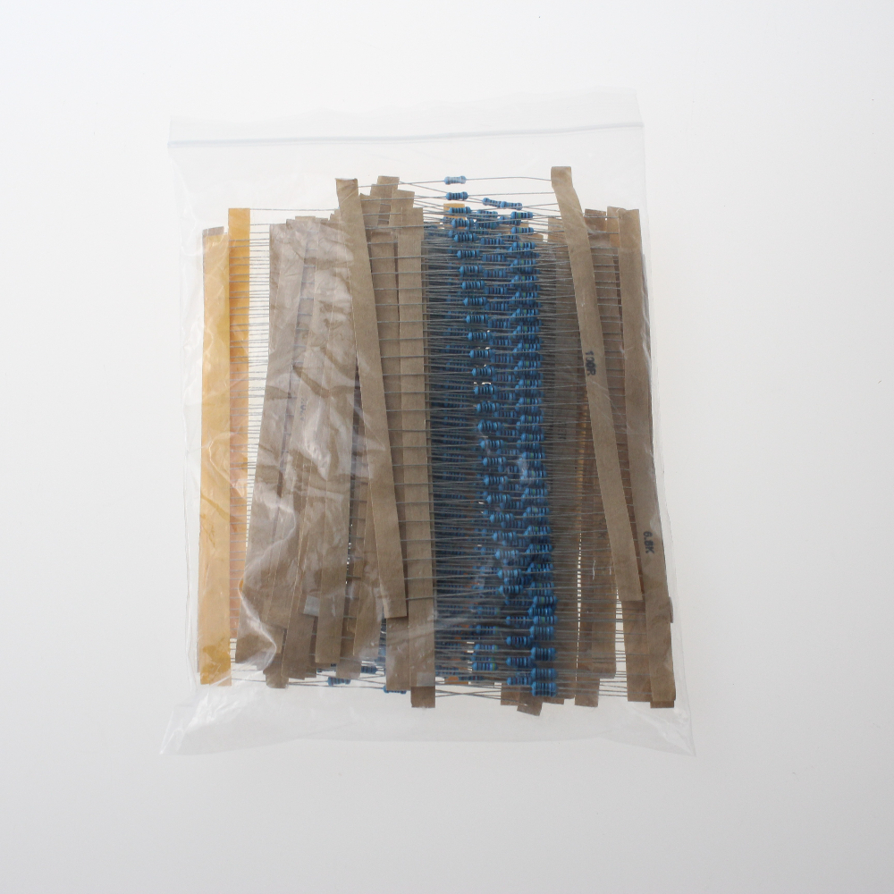 E-shop 1/4W Widerstands-Set 30 750 Stück Metallfilmwiderstände 1% Toleranz 0,01 Ohm-1M Ohm Sortiment Bauteile-Kit, Prototyping-Widerstände,