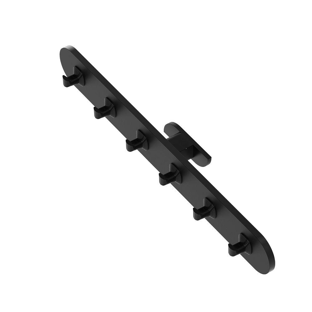 Image of No-drill Black Acoustic Slat Wall Key Hook, Fits 13mm And 15mm Slat , Wall-mounted Key Holder For Car Fobs And Small Additions, Entryway Hallway Home Organization