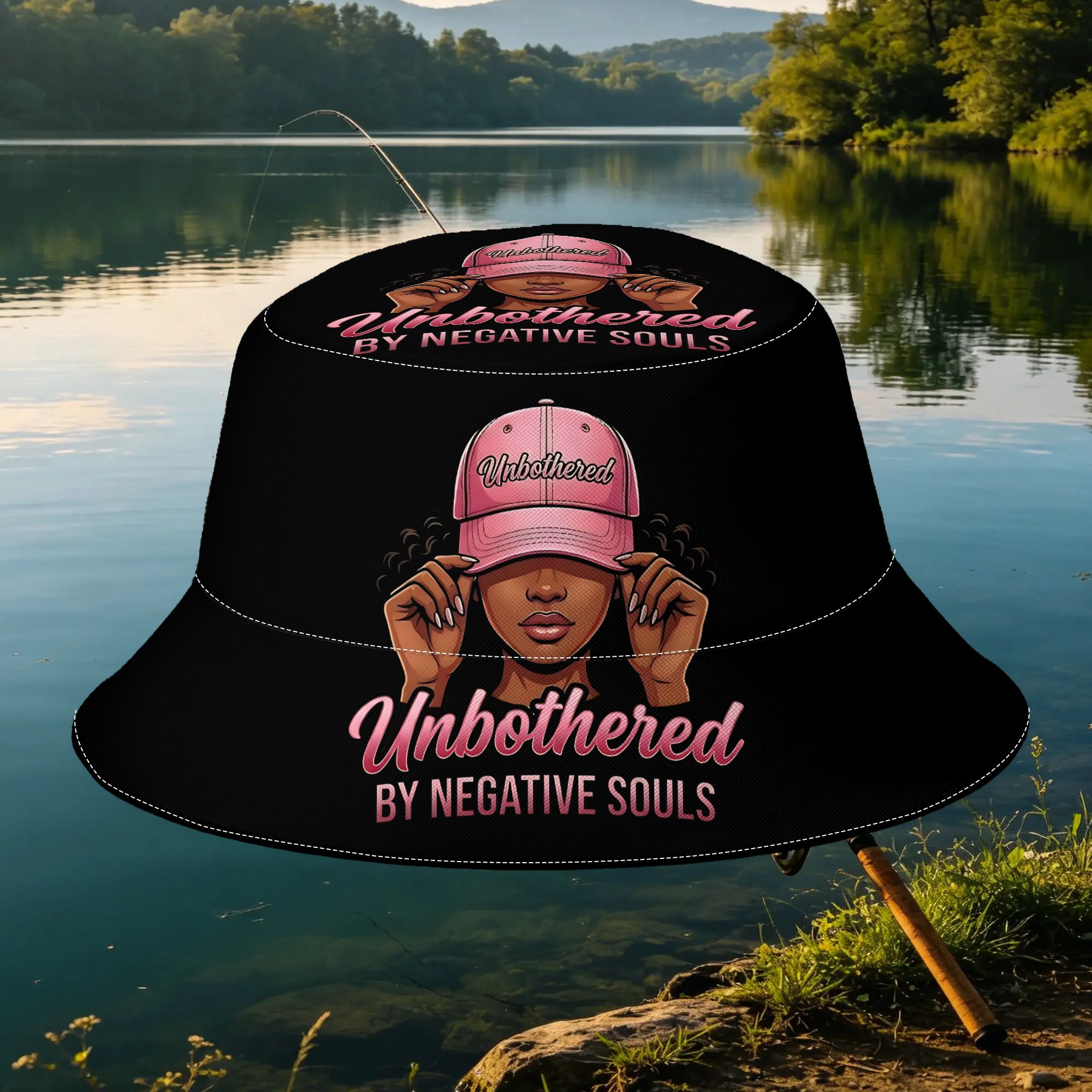 TEMU 1pc Summer Unisex Harajuku Bucket Hat Self Love Women Men Fishing Hat By Negative Aesthetic Autumn Beach Panama Sun Bucket Hat