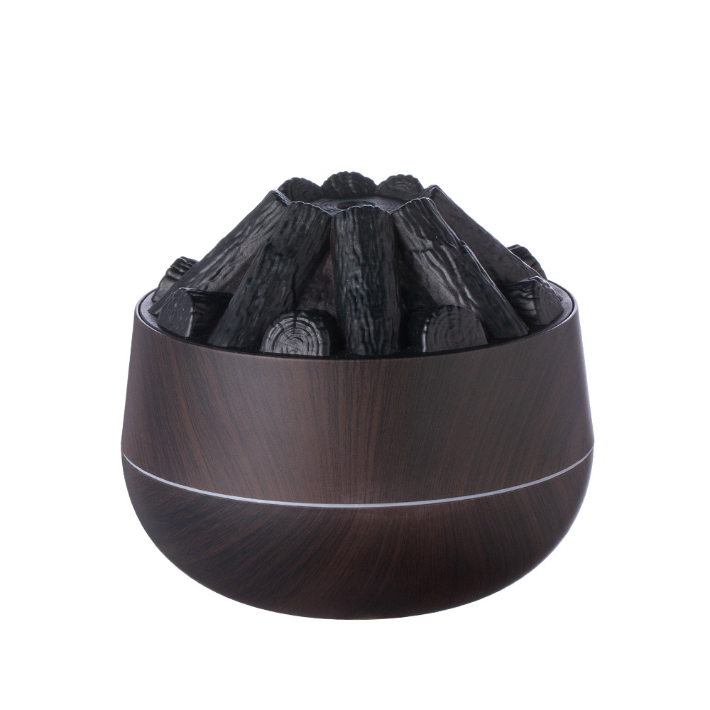 Carbon Fire Humidifier, Firewood Humidifier, Flame Wood Grain Design, Small Silent Desktop Humidifier, Operating Voltage ≤36v, No Batteries Required