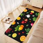 2pcs vibrant fruit kitchen floor mats drying non slip absorbent mud mats for home bathroom decor large size pvc polyester floor mats