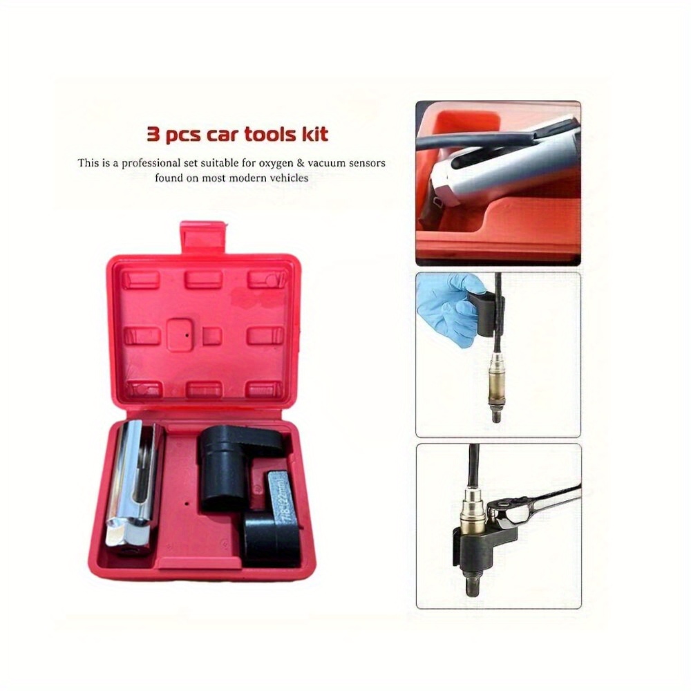 TEMU Juego de 3 llaves para sensores de oxígeno, conector universal de 22 mm y adaptador de 1/2 y 3/8 pulgadas