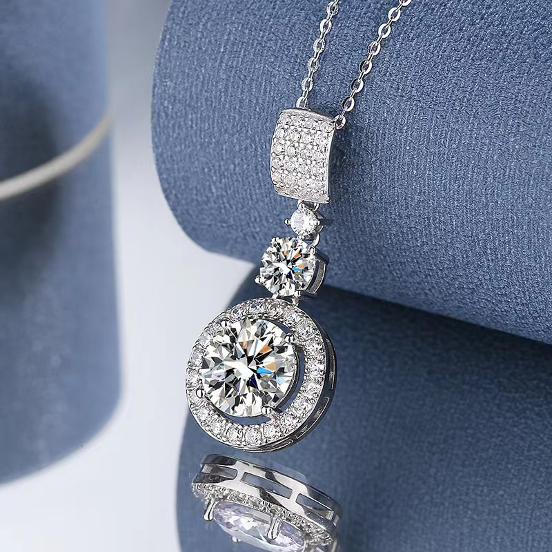 Women's 6.1 Carat 925 Silver Moissanite Necklace