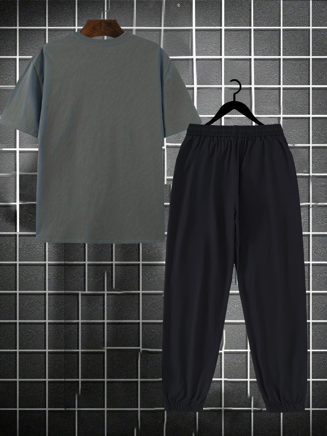 for KARMA Printed Men's Casual Trendy Tracksuit with Top and Comfortable Work Pants