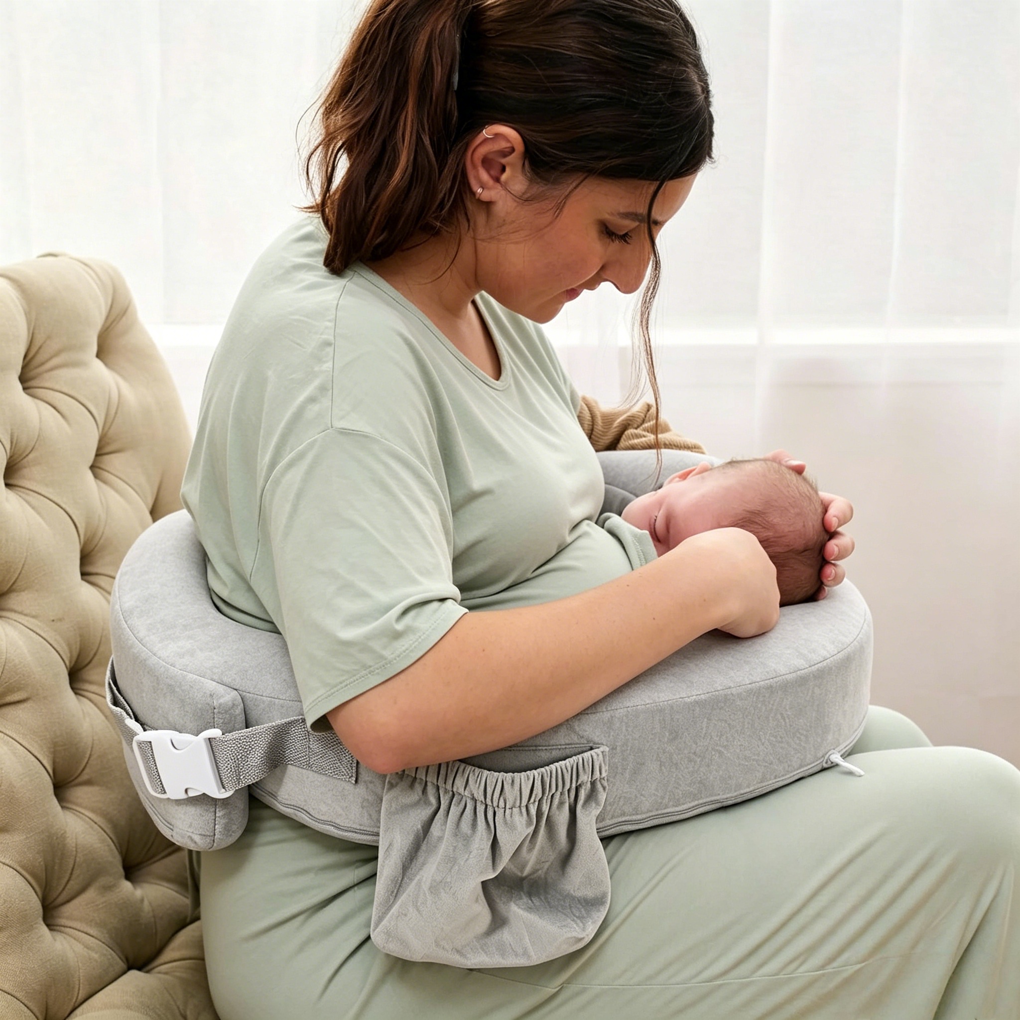 Comfortable Feeding Pillow Use