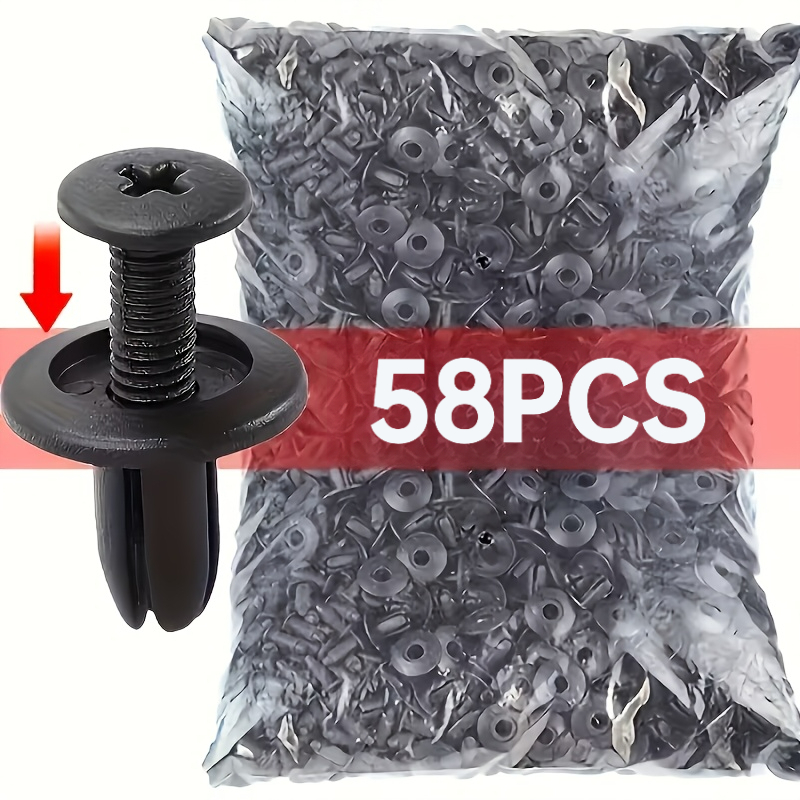 Image of 58pcs Universal Hot- Fender Fastener Kit, Liner Fender Fasteners, Trunk Bumper Clips