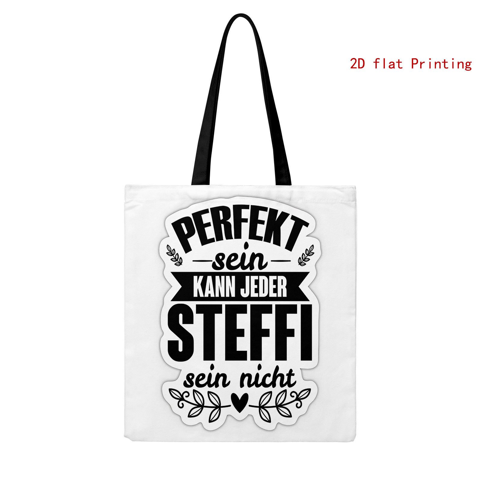 E-shop 2D Gedruckte Schultertasche, Unvollkommen in Perfektion, Muster Gedruckte Schultertasche, Modische Minimalistische Einkaufstasche, Damen Casual