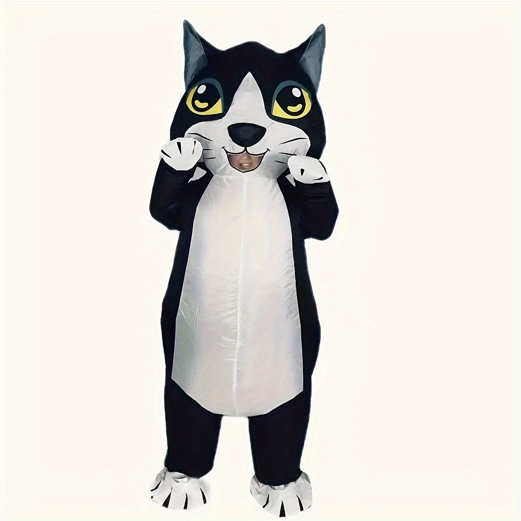 Disfraz Inflable Disfraz De Halloween Para Adultos, Gato Negro